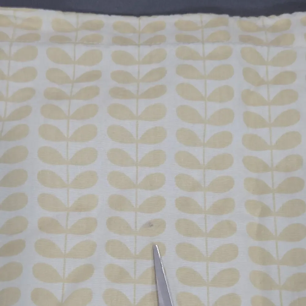 Orla Kiely Stem Print Cotton Drawstring Dust Bag Cream Yellow Large 22x23